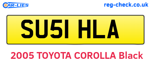 SU51HLA are the vehicle registration plates.