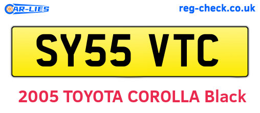 SY55VTC are the vehicle registration plates.