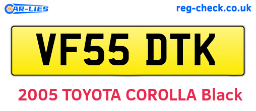 VF55DTK are the vehicle registration plates.