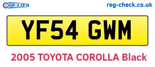 YF54GWM are the vehicle registration plates.