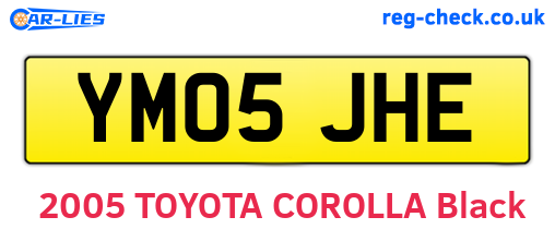YM05JHE are the vehicle registration plates.