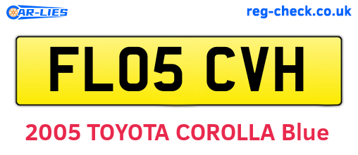 FL05CVH are the vehicle registration plates.