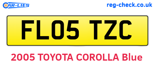 FL05TZC are the vehicle registration plates.