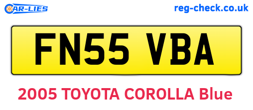 FN55VBA are the vehicle registration plates.