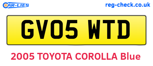 GV05WTD are the vehicle registration plates.