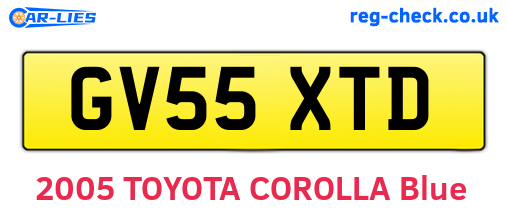 GV55XTD are the vehicle registration plates.