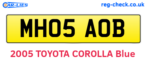 MH05AOB are the vehicle registration plates.