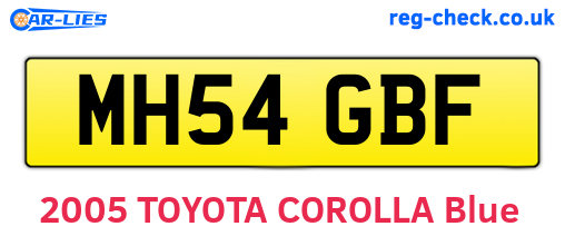 MH54GBF are the vehicle registration plates.
