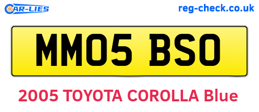 MM05BSO are the vehicle registration plates.