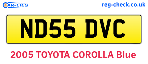 ND55DVC are the vehicle registration plates.