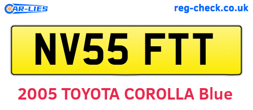 NV55FTT are the vehicle registration plates.
