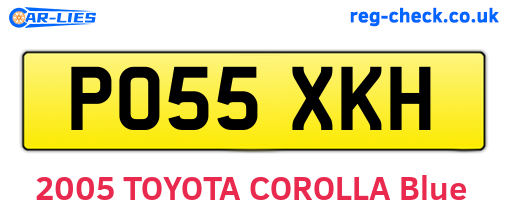 PO55XKH are the vehicle registration plates.