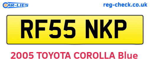 RF55NKP are the vehicle registration plates.