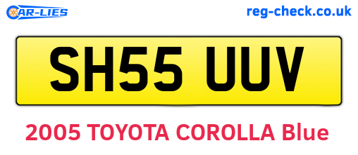 SH55UUV are the vehicle registration plates.