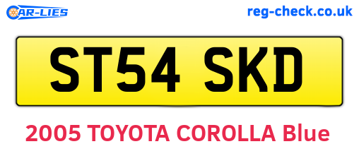 ST54SKD are the vehicle registration plates.