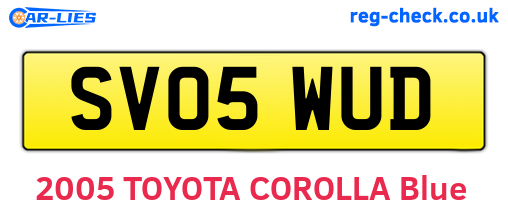 SV05WUD are the vehicle registration plates.