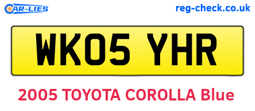 WK05YHR are the vehicle registration plates.