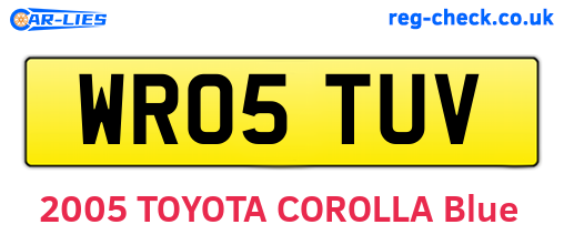 WR05TUV are the vehicle registration plates.