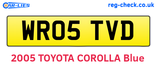 WR05TVD are the vehicle registration plates.