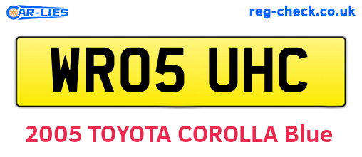 WR05UHC are the vehicle registration plates.