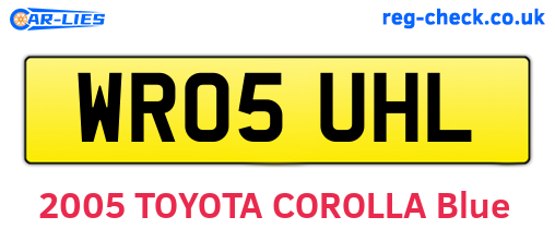 WR05UHL are the vehicle registration plates.