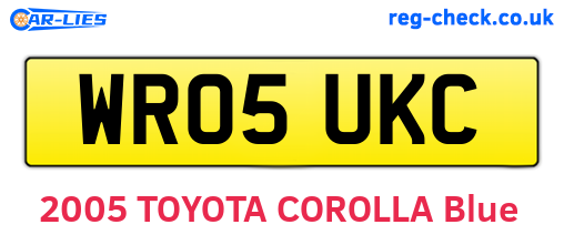 WR05UKC are the vehicle registration plates.