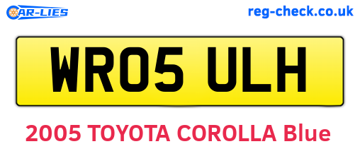 WR05ULH are the vehicle registration plates.