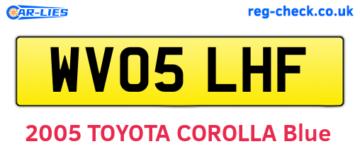 WV05LHF are the vehicle registration plates.