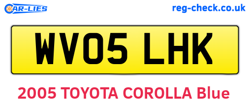 WV05LHK are the vehicle registration plates.