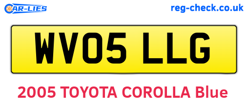 WV05LLG are the vehicle registration plates.