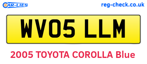WV05LLM are the vehicle registration plates.