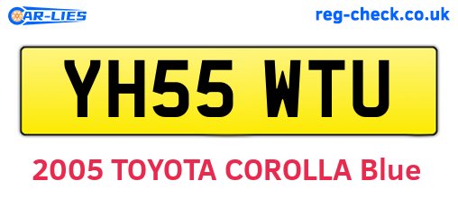 YH55WTU are the vehicle registration plates.