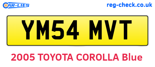 YM54MVT are the vehicle registration plates.