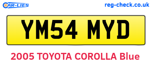 YM54MYD are the vehicle registration plates.