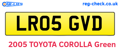 LR05GVD are the vehicle registration plates.