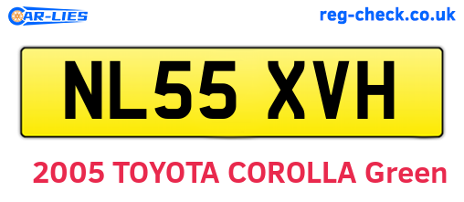 NL55XVH are the vehicle registration plates.
