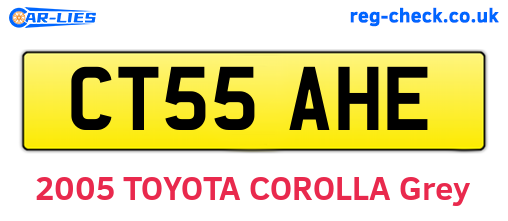 CT55AHE are the vehicle registration plates.