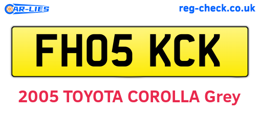 FH05KCK are the vehicle registration plates.