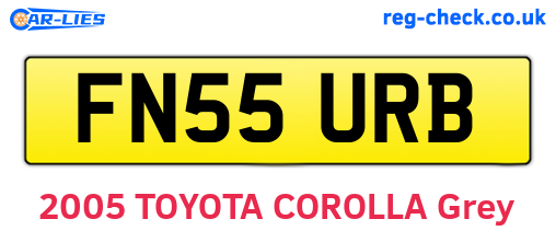 FN55URB are the vehicle registration plates.
