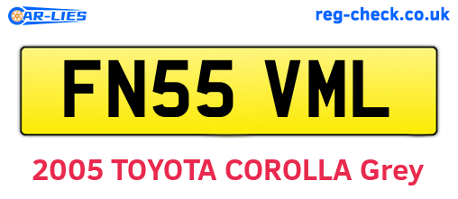 FN55VML are the vehicle registration plates.