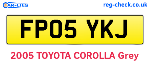 FP05YKJ are the vehicle registration plates.