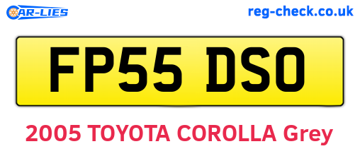 FP55DSO are the vehicle registration plates.