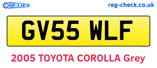 GV55WLF are the vehicle registration plates.