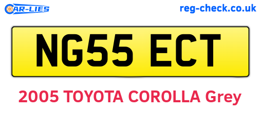 NG55ECT are the vehicle registration plates.