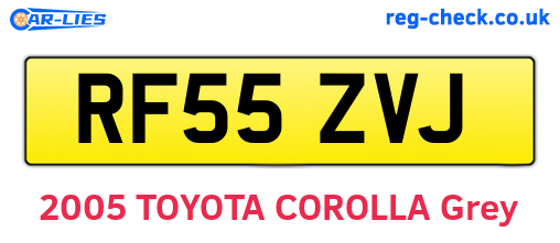 RF55ZVJ are the vehicle registration plates.