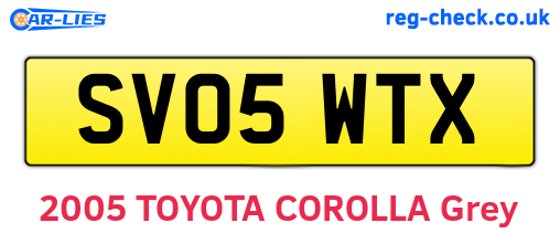 SV05WTX are the vehicle registration plates.
