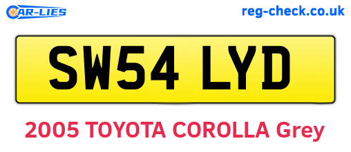 SW54LYD are the vehicle registration plates.