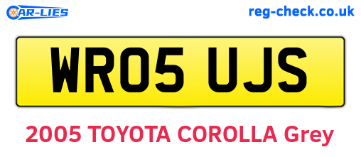 WR05UJS are the vehicle registration plates.