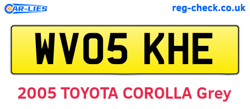 WV05KHE are the vehicle registration plates.