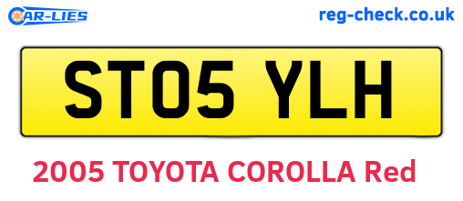 ST05YLH are the vehicle registration plates.